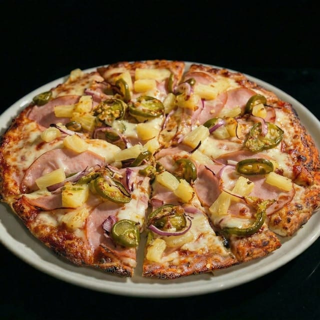 Extra Large Aloha Pizza.