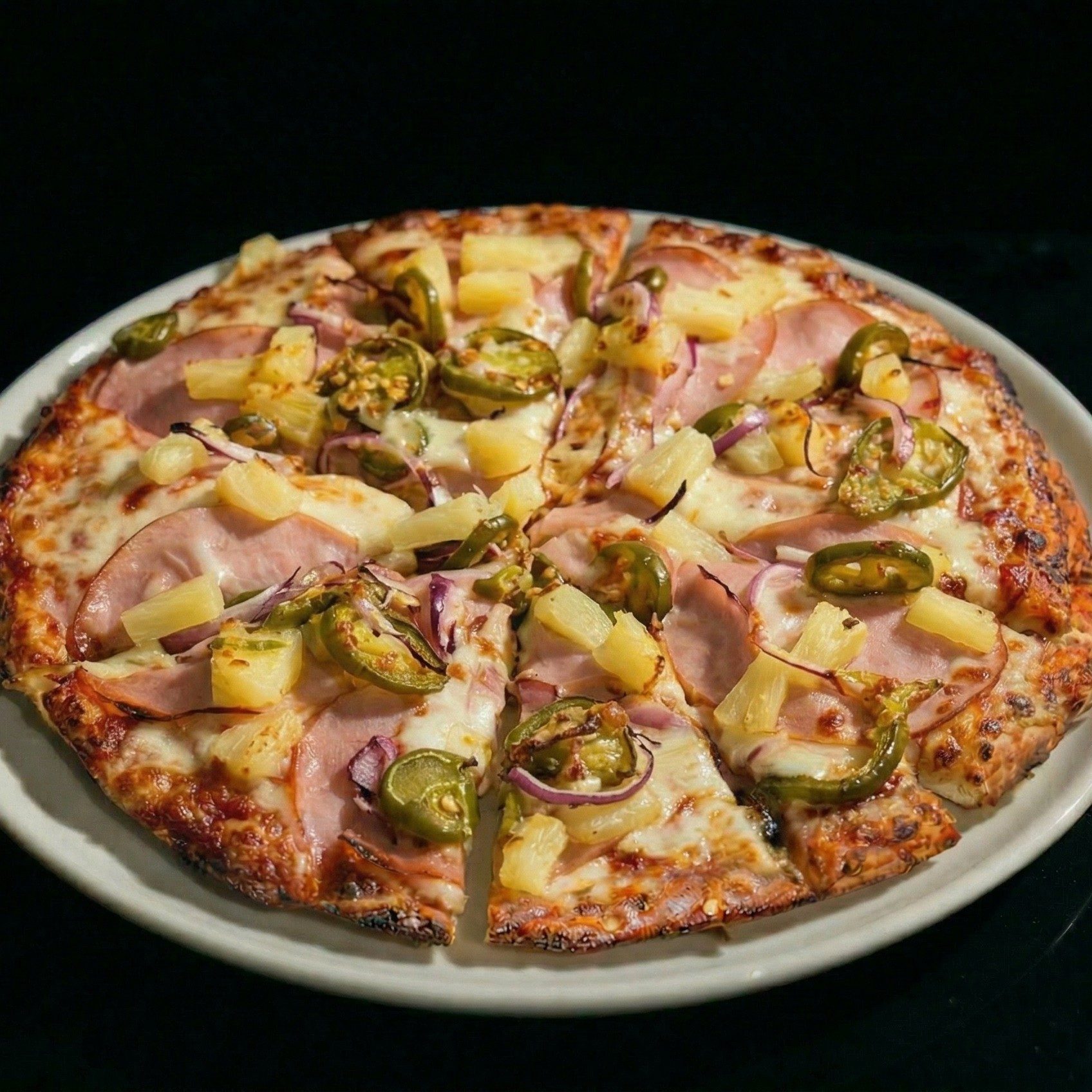 Large Aloha Pizza.